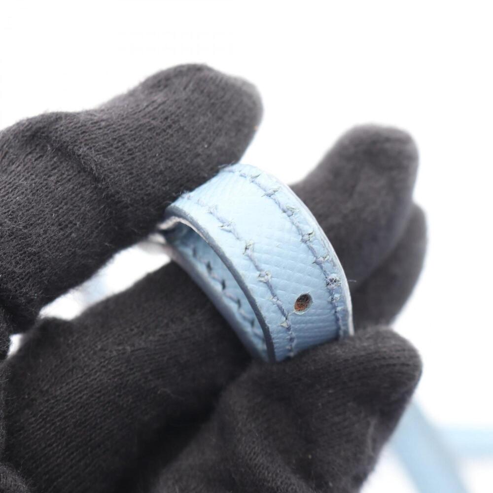 PRADA Blue Leather Saffiano Shoulder Bag - Picture 8 of 9